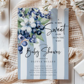 Sweet Blueberries Baby Shower 招待状