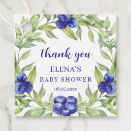 Sweet Blueberries Baby Shower Thank You フェイバータグ