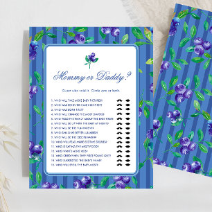 Sweet Blueberry MommyまたはDaddy Baby Showerゲーム