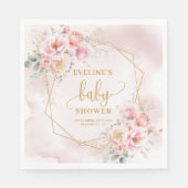 Sweet blush pink sage baby shower paper napkins スタンダードランチョンナプキン (正面)