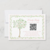 Sweet Blush Tree  Floral with Frame RSVP  QR Code (正面)