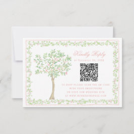 Sweet Blush Tree  Floral with Frame RSVP  QR Code