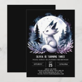 Sweet Boho Wolf Birthday  招待状 (正面/裏面)