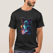 Sweet Border Collie Dog Portrait_8 Tシャツ (正面)
