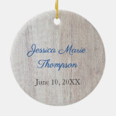 Sweet Botanical 素朴1stバースデーフォト セラミックオーナメント (裏面)