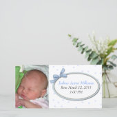 Sweet Boy Birth Announcement Photo Card 案内状 (スタンド正面)