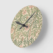 'Sweet Briar'壁紙デザイン、Joh印刷 ラウンド壁時計 (傾斜)