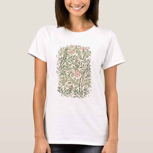 'Sweet Briar'壁紙デザイン、Joh印刷 Tシャツ (正面)