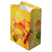 Sweet Briar Yellow Pinks Floral Gift Bag ミディアムペーパーバッグ (裏面アングル)