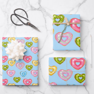 Sweet & Bright ドーナツ シリーズ デザイン 3 ラッピングペーパーシート