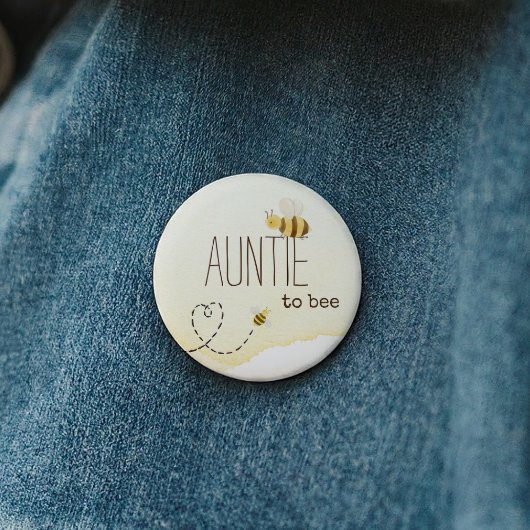 Sweet Bumblebee Baby Shower Auntie To Bee Button 缶バッジ