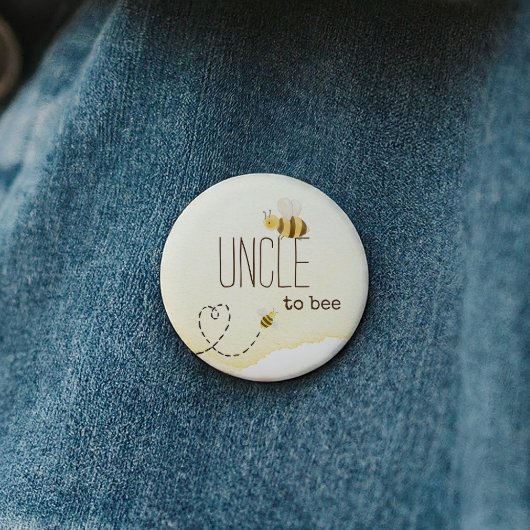 Sweet Bumblebee Baby Shower Uncle To Bee Button 缶バッジ
