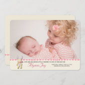 Sweet Bunny写真誕生のお知らせ 案内状 (正面/裏面)