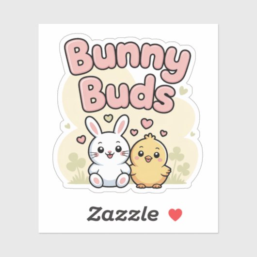 Sweet Bunny Buds Kawaii Animal Sticker シール (シート)