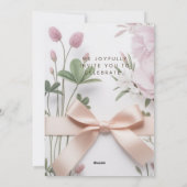 Sweet Bunny Floral Baby Shower Invitation Editable 招待状 (裏面)