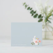 Sweet Bunny Floral Easter Note Card 招待状 (スタンド正面)