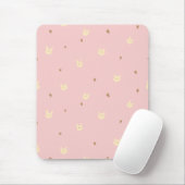 Sweet Bunny & Hearts Seamless Pattern – Cute Pink  マウスパッド (マウス)