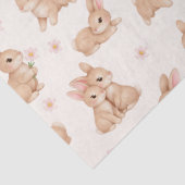 Sweet Bunny Pink Floral Pattern 薄葉紙 (詳細)
