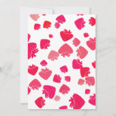 Sweet Bunny & Strawberry Cupcake Girl's Birthday 招待状 (裏面)