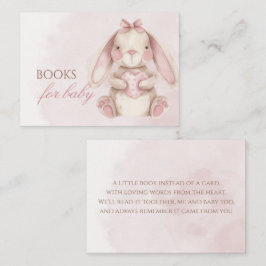 Sweet Bunny Watercolor Pink Books For Baby エンクロージャーカード