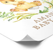 Sweet Bunny Welcome Baby Showerポスター ポスター (角)