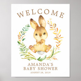 Sweet Bunny Welcome Baby Showerポスター ポスター