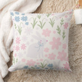 Sweet Bunny & Wildflower Nursery Decor | パステル クッション (ブランケット)