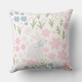 Sweet Bunny & Wildflower Nursery Decor | パステル クッション (裏面)