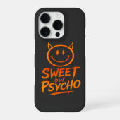 Sweet But Psycho | Fiery Devil Smiley iPhoneケース (裏面)
