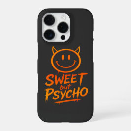 Sweet But Psycho | Fiery Devil Smiley iPhone 16 Proケース