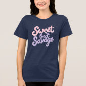 Sweet But Savage Street Style Cotton Candy Graphic トライブレンドTシャツ (正面)
