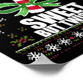 Sweet But Twisted Funny Candy Cane Ugly Christmas  ポスター (角)