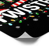 Sweet But Twisted Funny Christmas Candy Cane Xmas  ポスター (角)