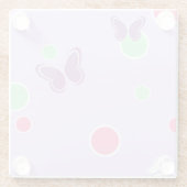 sweet butterflies and polka dots ガラスコースター (裏面)