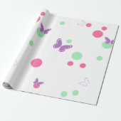 sweet butterflies and polka dots ラッピングペーパー (アンロールド)