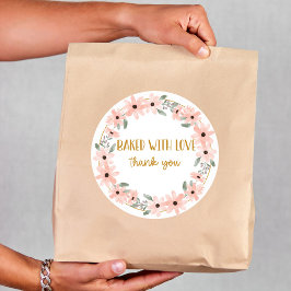 Sweet Cake "Baked with love" Sticker ラウンドシール