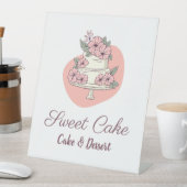 Sweet Cake Bakery Cake & Dessert Logo 台座サイン (インサイチュ)