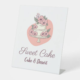 Sweet Cake Bakery Cake & Dessert Logo 台座サイン
