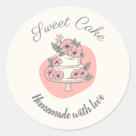 Sweet Cake Bakery Logo ラウンドシール