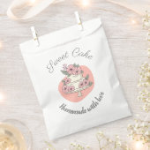 Sweet Cake Bakery Logo Paper Bags フェイバーバッグ (クリップ留めされた状態)