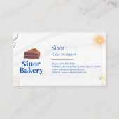 Sweet Cake Macaron Cupcake Bakery Business Card コーリングカード (裏面)