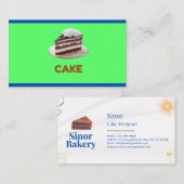 Sweet Cake Macaron Cupcake Bakery Business Card コーリングカード (正面/裏面)