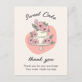 Sweet Cake Watercolor Bakery Insert Card エンクロージャーカード
