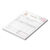 Sweet Cakes Bakery Order Form Receipt Invoice ノートパッド (回転)