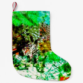 Sweet calming abstract christmas stocking, スモールクリスマスストッキング