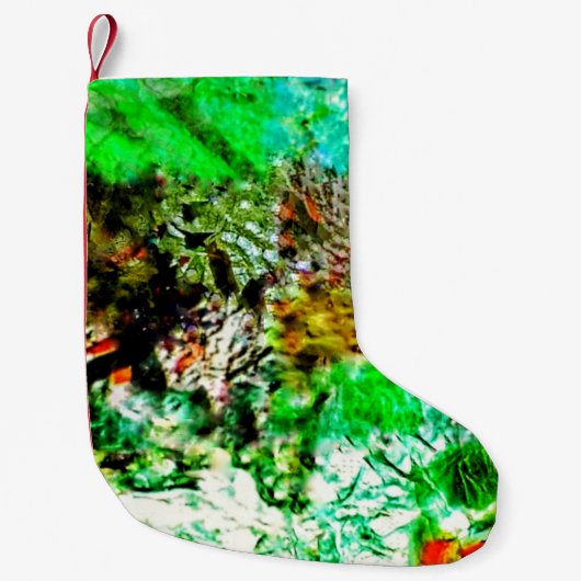 Sweet calming abstract christmas stocking, スモールクリスマスストッキング (正面)