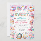 Sweet Candy Birthday Party Invitation 招待状 (正面)