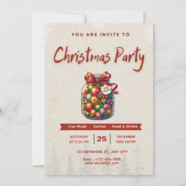 🍬🎄Sweet Candy Christmas Editable 5x7” Invitation 招待状