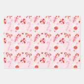 Sweet Candy Pink Wrapping Paper ラッピングペーパーシート (正面2)