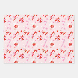 Sweet Candy Pink Wrapping Paper ラッピングペーパーシート